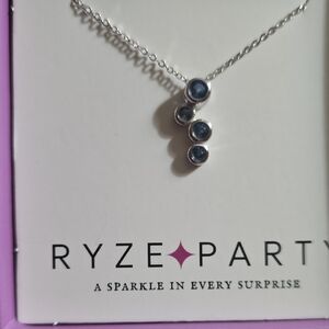 New With Box Ryze Sterling Silver Necklace.